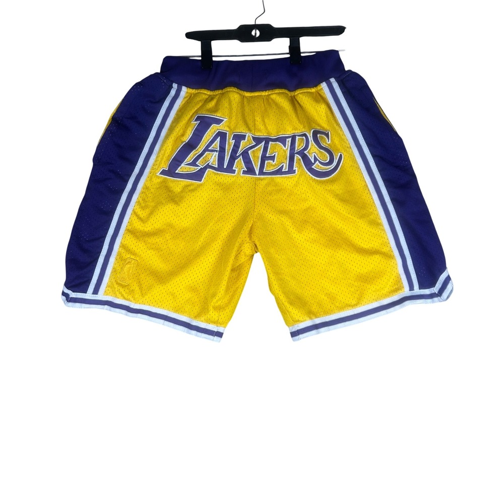 Just Don Los Angeles Lakers 1996-97 Mesh Basketball Shorts Mens Medium Yellow